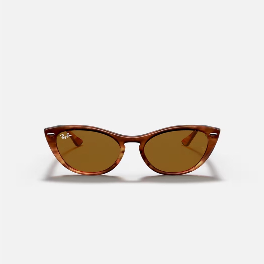 Ray-Ban Nina Brown Retro Cat-Eye Sunglasses